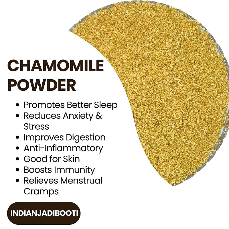 Chamomile (Dry Flower) (Includes Crushed Flower in Granular Powdered Form)- Gul Babuna - Babune Ka Phool - Karpurapuspa - Karpura Puspa for Tea and Skin - Matricaria Chamomilla by Aushadh kutir