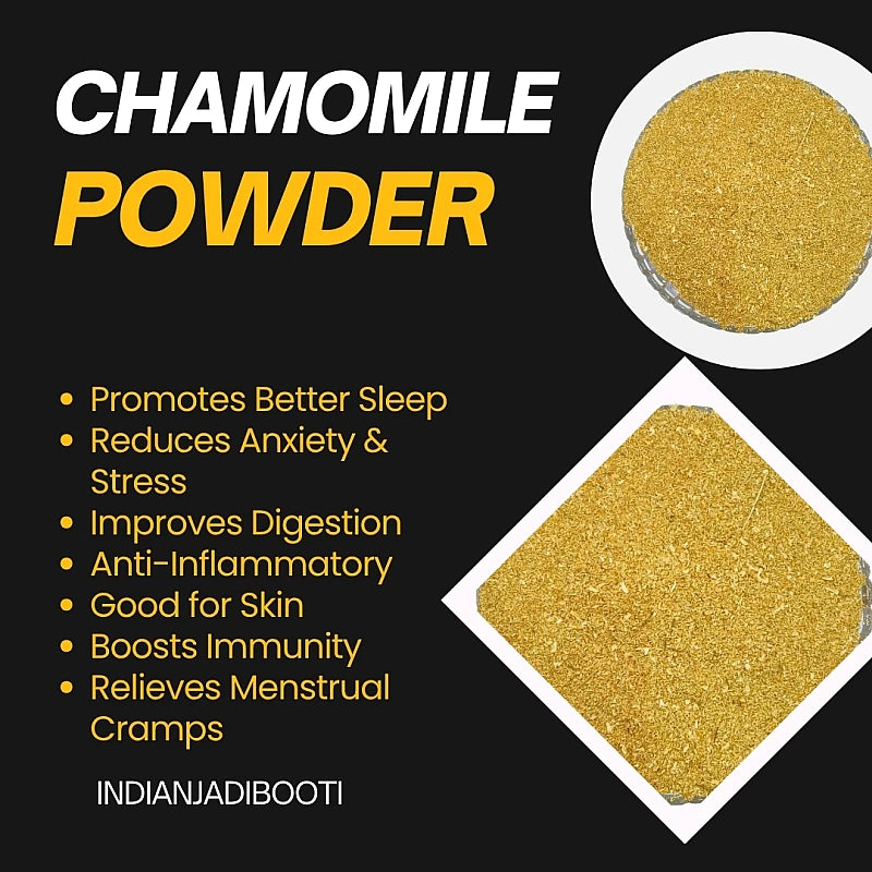 Chamomile (Dry Flower) (Includes Crushed Flower in Granular Powdered Form)- Gul Babuna - Babune Ka Phool - Karpurapuspa - Karpura Puspa for Tea and Skin - Matricaria Chamomilla by Aushadh kutir