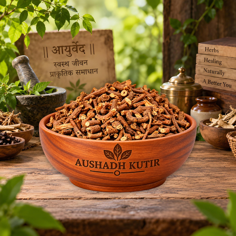 Piplamool Whole – Ganthoda | Pipal Mul | Piper longum Root | Long Pepper Root | Whole Dried Herbal Root