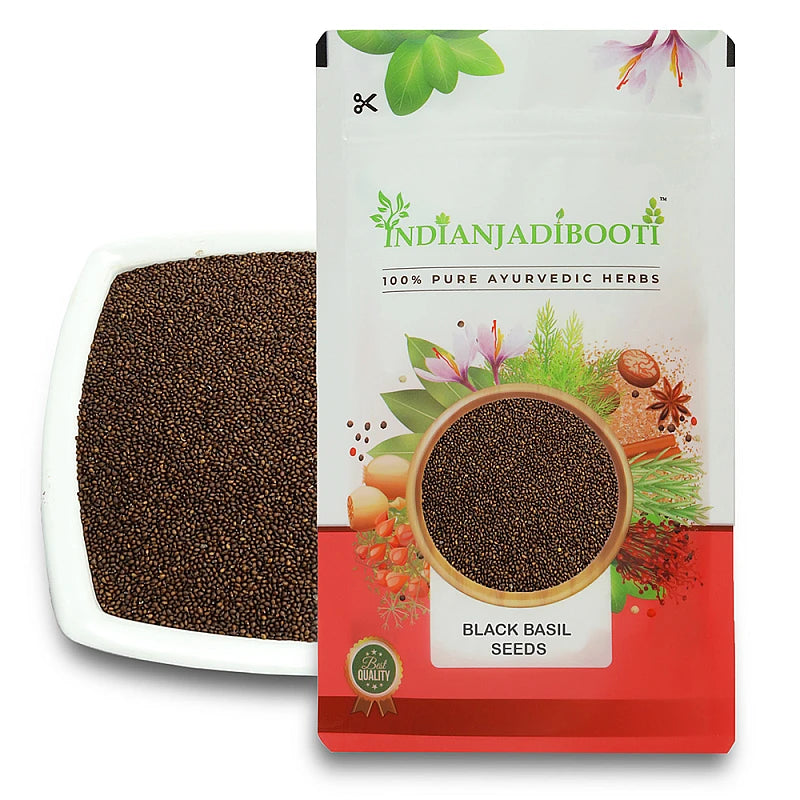 Beej Tulsi - Tulsi Manjari - Krishna Tulsi Seed (For Eating and Weightloss) - Shyama Tulsi Seeds (Edible) - Krishna Basil Seeds - Kali Tulsi Beej - Tukhme Rehan - Ocimum Sanctum by Aushadh Kutir