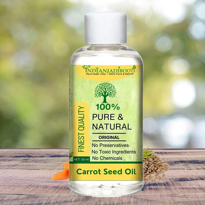 Carrot Edible (Seeds) (Essential) (Oil) - Gajar (Beej) (Tel) - Daucus Carota - (For Skin Nourishment and Hair Care) by Aushadh Kutir