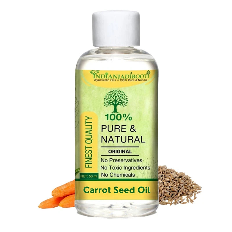 Carrot Edible (Seeds) (Essential) (Oil) - Gajar (Beej) (Tel) - Daucus Carota - (For Skin Nourishment and Hair Care) by Aushadh Kutir