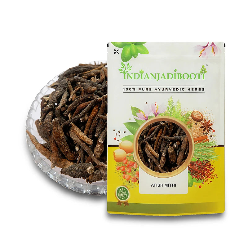Atish (Mithi) (Jadd) - Ativisha (Sweet) (Roots) - Atiwisha - Ateesh - Aconitum Palmatum by Aushadh Kutir