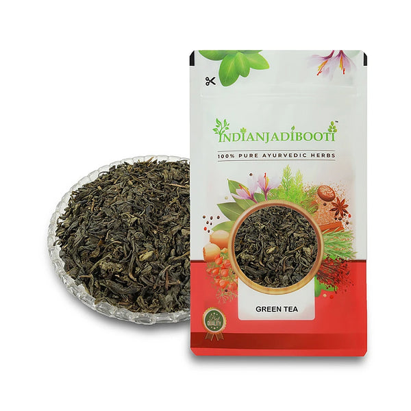 Green Tea (Leaves) (Siliguri Darjeeling Origin) - Weight Loss Tea - Camellia Sinensis - Herbal Tea by Aushadh Kutir